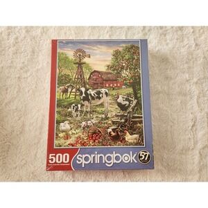 Springbok Barnyard Animals 500 Piece Jigsaw Puzzle By Dona Gelsinger